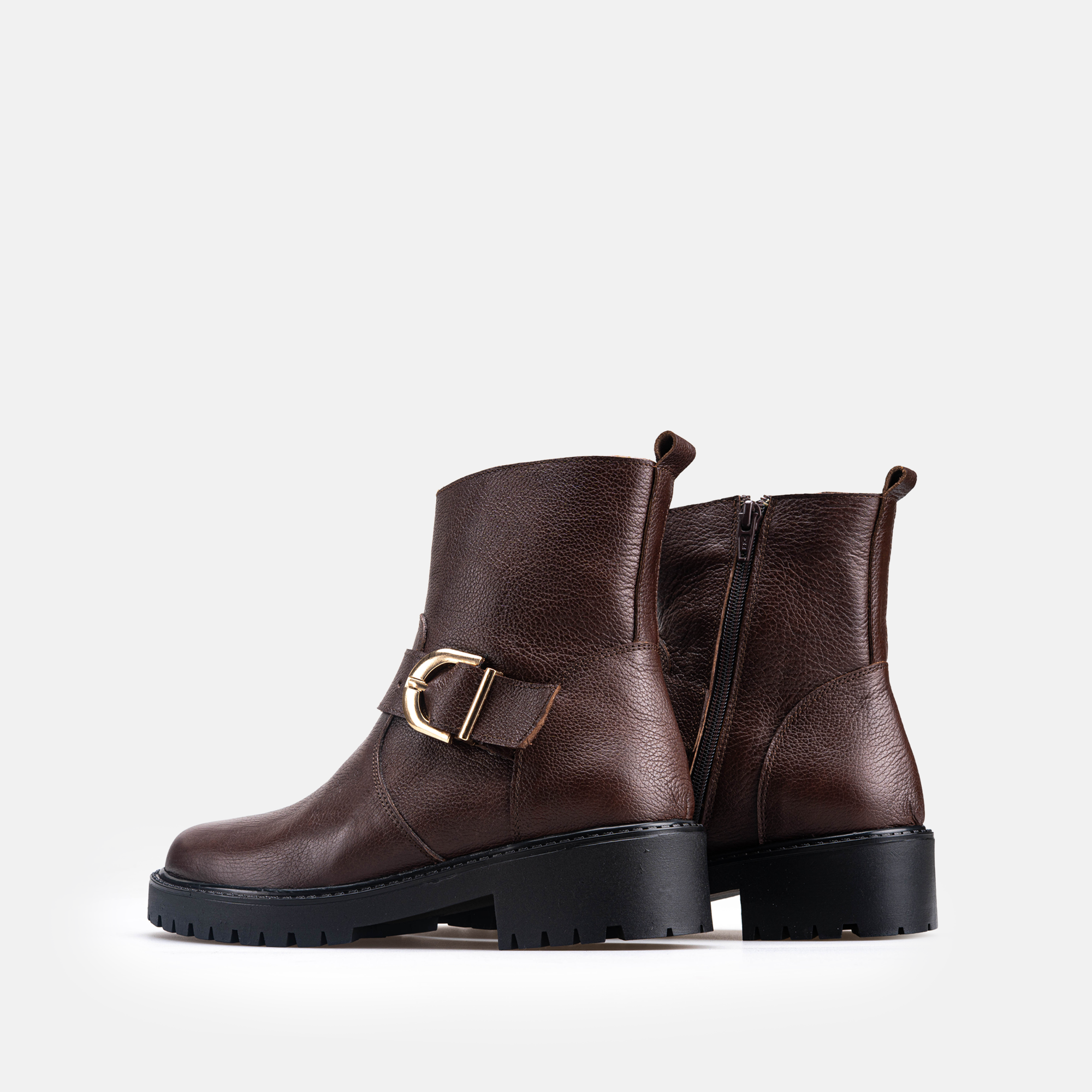 Volzak 1011 Bottine en cuir Marron Grainé