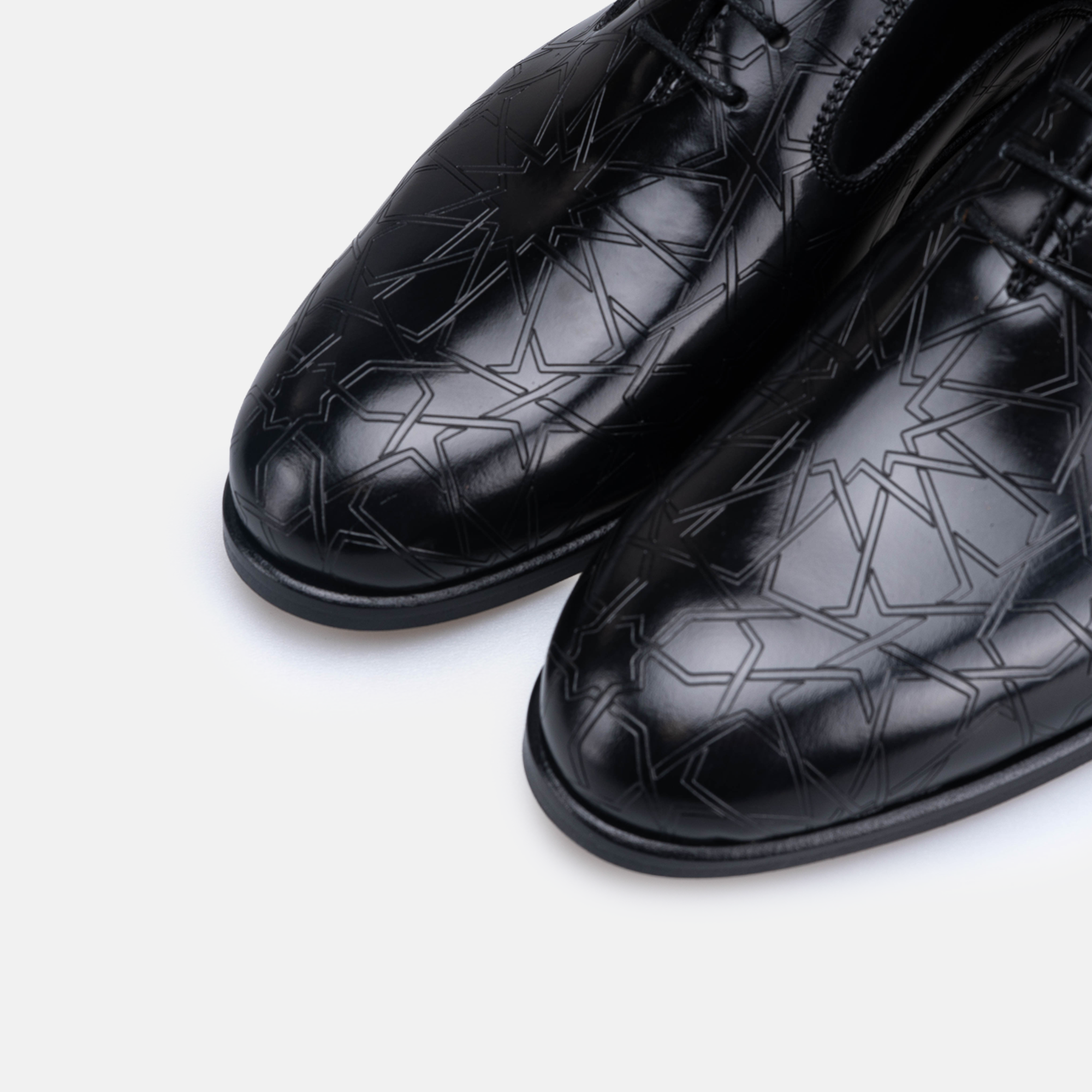 Volzak Zellige chaussure en cuir Noir Démasquable