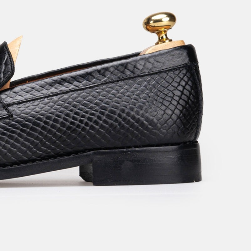 Volzak 5533 chaussure en cuir Noir Croco