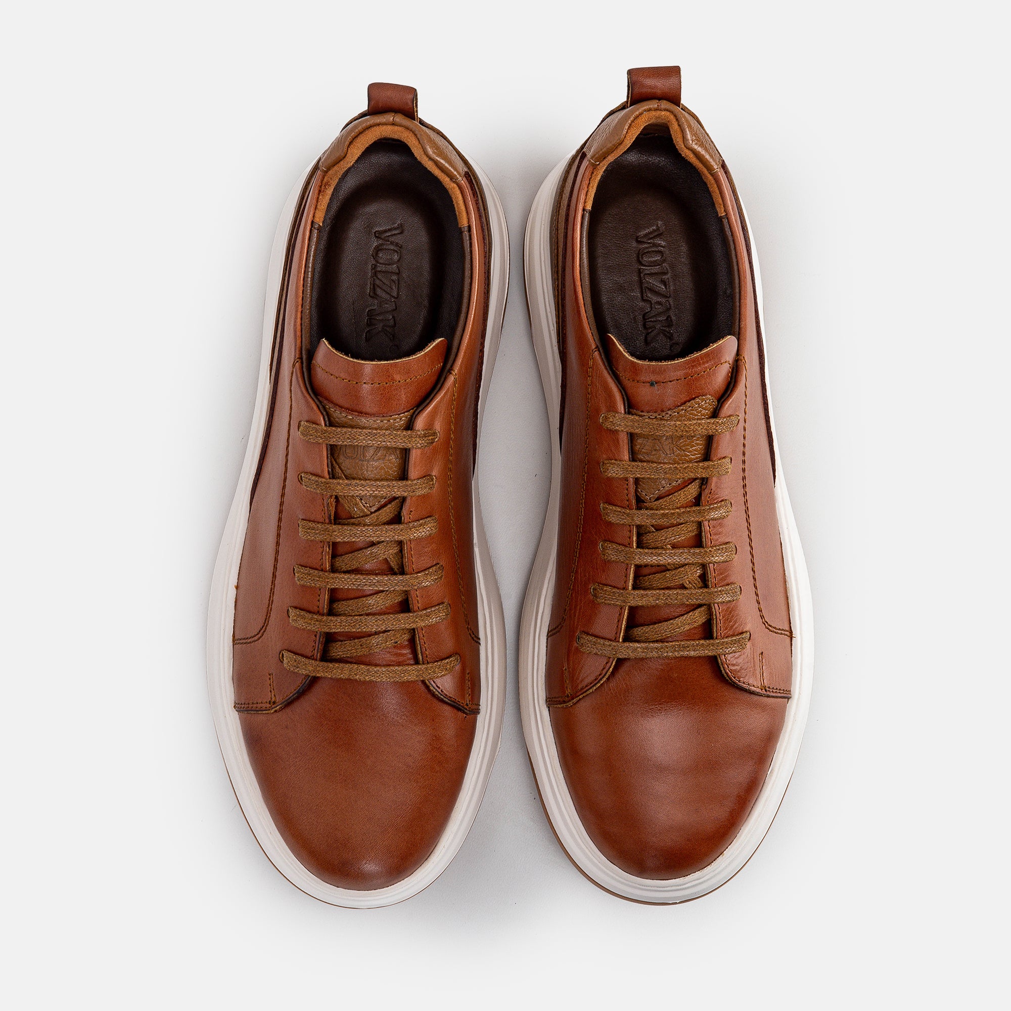 Volzak 6092 basket en cuir Camel