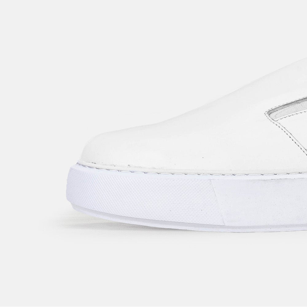 Volzak 5329 White Leather Mule