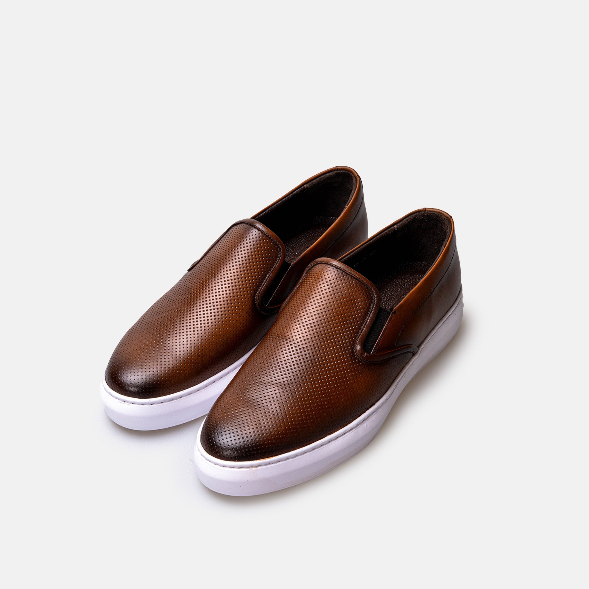 Volzak 5417 Vintage Brown Leather Sneakers