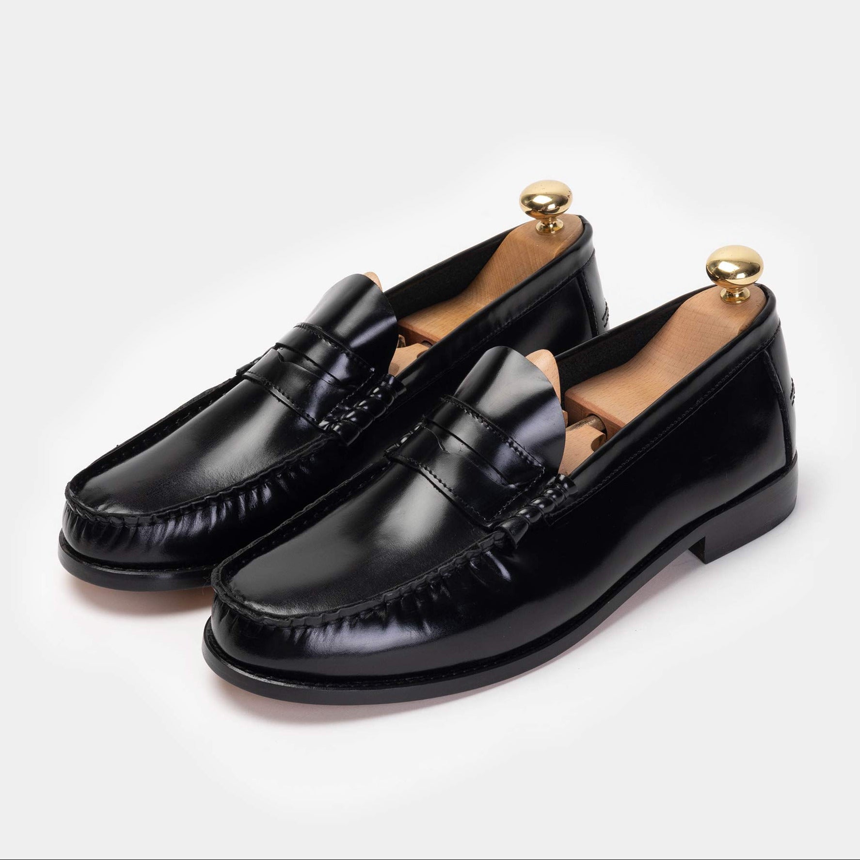 Volzak 315 Black Detachable Leather Penny Loafer