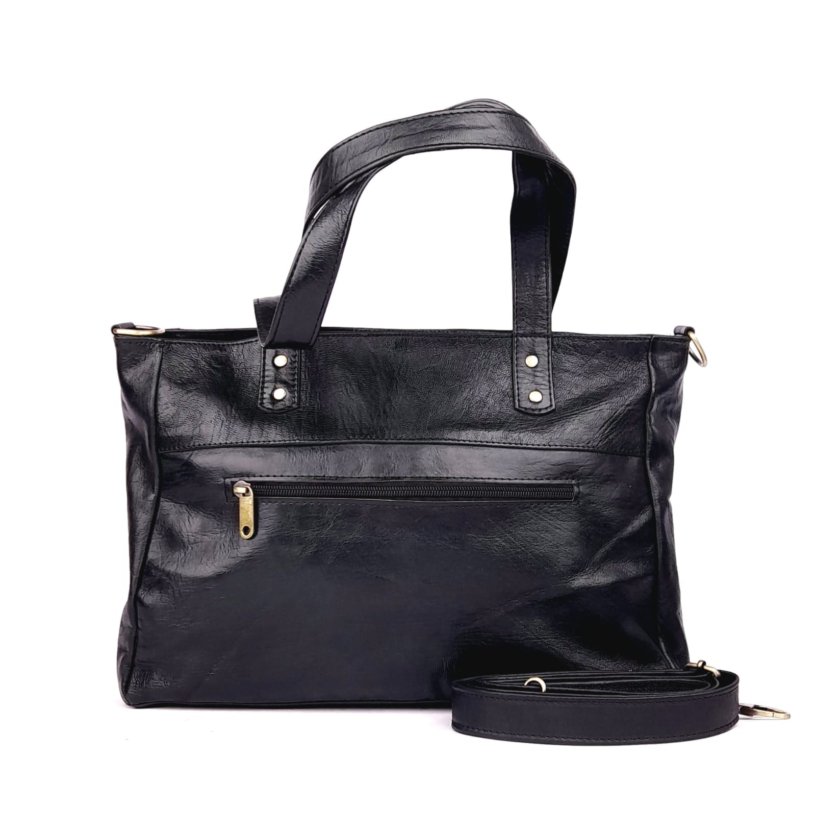 A74 Women's Bag in Black traditional Leather